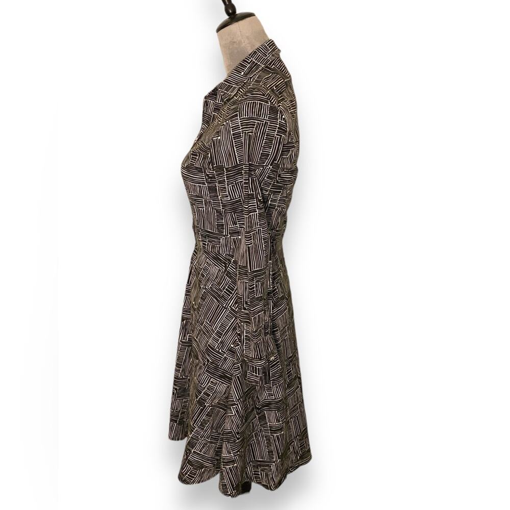 SERENA & LILY Geometric Shirt Dress Size 2 - Picture 3 of 4